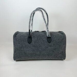 DSW Gray Wool Felt Duffel Bag